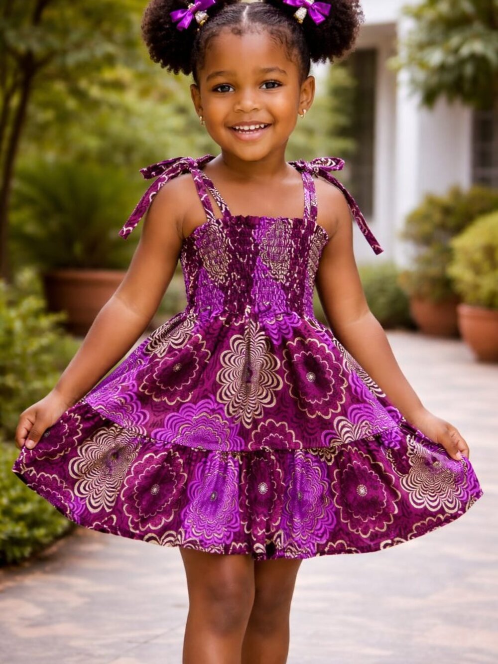 ✨ Smocked Tie-Strap Dress for Girls ✨